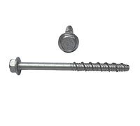 Vis à béton 12,5 x 160 mm - 10 ancrages à vis avec disque pressé.