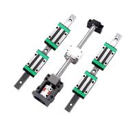 Vis à billes anti-jeu Kit vis à billes SFU2510+HGR25 guide linéaire avec 4 blocs coulissant HGH25CA L1050-1400mm+HM20-86 pour partie(1050mm)