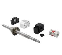 Vis à billes anti-retour Jeu de vis à billes SFU2005 Vis roulées + Support BKBF + Écrou + Boîtier d'écrou + for routeur CNC(900mm)