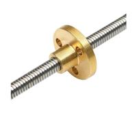 Vis à billes anti-retour Tige trapézoïdale T5 Filetage de vis sans fin 5 mm Pas 2 Longueur 100 mm-600 Avec écrou en laiton(500mm)