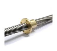 Vis à Billes trapézoïdale en Acier Inoxydable 1 PC T14 tige trapézoïdale filetage de vis 14mm T14 * 3 plomb 3mm, pas 3mm avec écrou en laiton for imprimante 3D(Lead 3mm,500mm)