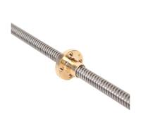 Vis à Billes trapézoïdale en Acier Inoxydable Imprimante 3D 300-8D tige trapézoïdale T8 filetage de vis 8mm plomb 1mm avec écrou en laiton(450mm,Pitch 2mm Lead 4mm)