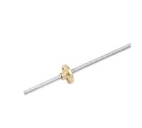 Vis à Billes trapézoïdale en Acier Inoxydable Vis mère T5 en acier inoxydable 304, diamètre 5mm, pas 1mm vis mère avec écrou en laiton(Picth 1mm lead 1mm,500mm)