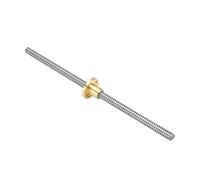 Vis à Billes trapézoïdale en Acier Inoxydable Vis-mère T8 THSL-300-8D, tige trapézoïdale, filetage 8 mm, pas de 1/2/4/6, longueur 100-1000 mm, avec écrou en laiton(Lead 14mm,250mm)
