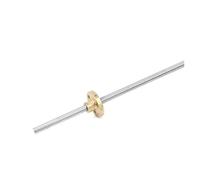 Vis à Billes trapézoïdale en Acier Inoxydable Vis T6 en acier inoxydable 304, longueur 100mm-550mm, broche trapézoïdale avec écrou en laiton, pièces d'imprimante 3d, 1 pièce(Picth 1mm lead 1mm,350mm)