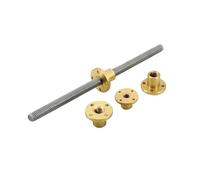 Vis à billes, vis à billes à mouvement linéaire Tige trapézoïdale T12 Vis mère 12 mm de diamètre Pas 2 avec écrou en laiton Longueur 100 mm-1000(800mm)