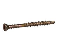 Vis à Bois 3.9 mm Autotaraudeuse SQ2 à Tête Carrée et Plate Autotaraudeuse à Filetage Grossier en Alliage d'Acier zingué Jaune Pour Bois (Boîte de 250 Pièces) Taille : 3.9mm x 58mm