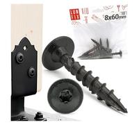 Vis à bois 8x60 mm 10 pcs. avec tête à empreinte en étoile, vis torx zinguées pour montants, vis pour cloisons sèches, vis de construction rapide, connexion pour panneaux acoustiques en bois, usage