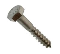Acton Vis à bois Tête hexa 62304 - Inox A2 DIN 57 - Ø8 x 50 mm - filetage partiel - Boîte de 100