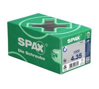 Vis à bois aggloméré SPAX tête fraisée empreinte Torx entièrement filetée revêtement WIROX 5x20mm boîte de 1000p