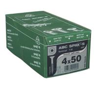 Vis À Bois Aggloméré Tête Fraisée Empreinte Torx Acier Zingué Blanc Partiellement Filetées Wirox, Ø 4,5 Mm, Longueur 60 Mm, Boît