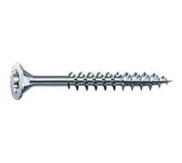 Vis à bois aggloméré tête fraisée empreinte torx acier zingué blanc partiellement filetées wirox, ø 3,5 mm, longueur 40 mm, boît G