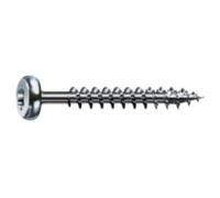 Vis à bois aggloméré tête ronde empreinte torx T30 revêtement Wirox partiellement filetée 6x100mm boîte de 100 pièces