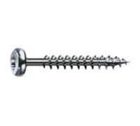 Vis à bois aggloméré tête ronde empreinte torx T30 revêtement Wirox partiellement filetée 6x80mm boîte de 200 pièces