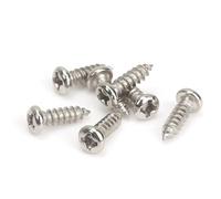 Vis à bois auto-taraudeuses, Vis autotaraudeuses à tête cylindrique Phillips en acier inoxydable nickelé, paquet de 1000, M1-M1,7(3.5mm (1000pcs),M1.2)