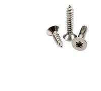 Vis à bois autotaraudeuses à six lobes en acier inoxydable A2 M2 M2.3 M2.6 M3 M4 M5 M6 Torx à tête fraisée plate antivol en acier inoxydable 304(8mm,50pcs M2)