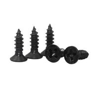 Vis à bois autotaraudeuses à tête fraisée cruciforme en acier inoxydable 304 noir, lot de 20/50/100 pièces, M2, M2.6, M3, M4, M5, M6(5mm,100pcs M2)