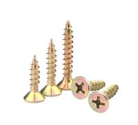 Vis à bois autotaraudeuses à tête plate revêtue, 50 à 300 pièces, en Zinc, à tête plate, fraisées, for panneaux de fibres, M3 M3.5 M4 M5(70mm,M4 (100pcs))