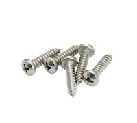 Vis à bois autotaraudeuses à tête ronde, en acier inoxydable 316, M2.2/M2.6/M3/M3.5/M4/M5/M6, boulon croisé A4 Marine, 10 pièces(25mm,M6)