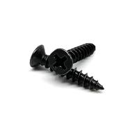 Vis à bois autotaraudeuses en acier noir, 100 pièces, M1 M1.2 M1.4 M1.7 M2 M2.6 M3 M3.5, Mini Micro fente plate fraisée à tête cylindrique ronde(Countersunk head,14MM_M2.3)