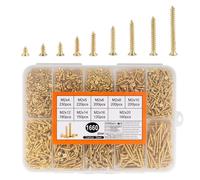 Vis à bois autotaraudeuses - ESTAMPILLE - 1660 pièces - M2 x 4-20 mm - Tête plate cruciforme - Fer galvanisé