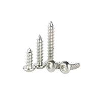 Vis à bois autotaraudeuses M3 .5 M4 M5 M6, 50 pièces, Grade 8., bouton en acier au carbone noir nickelé, tête ronde, douille hexagonale(Nickel Plated/20mm,M6-5pcs)