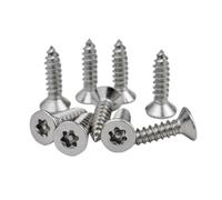 Vis À Bois Autotaraudeuses Six Lobes Torx Tête Fraisée Plate En Acier Inoxydable 304, 5/10/20/50 Pièces, M2 M6, Avec Goupille De Sécurité(20mm,10pcs M5)