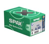 Spax-Vis Universelle, Tête Fraisée, Cruciforme Z, 4Cut, Filetage Galvanisé Jaune Passivé, A2L-1081020350123, 0/1034/021/ 4,5/ 80/ /01