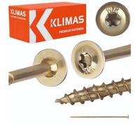 Vis à bois galvanisées - KLIMAS WKRĘT-MET - 6x200 mm - 100 pièces - Tête plate - Empreinte TX-30