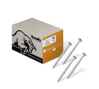 Vis à bois kwb 5x50 mm, PZ2, 200 pièces, empreinte cruciforme, vis pour panneaux agglomérés, filetage partiel, revêtement Cr3, pointe de perçage type 17