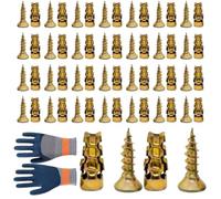 Vis à bois pour meubles | Kit de 20 Pièces Robustes avec Gants | Vis Murales Kit de Réparation de Gonds de Porte | pour Portes Meubles Plaques de Plâtre Travaux de Construction Amélioration de