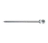 fischer - Vis PowerFast FPF II CTP 6,0x120 mm à Tête fraisée, empreinte TX, zingué blanc, filetage partiel - Boîte de 100 Gris