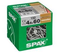 Vis à bois rénovation Spax Wirox torx 4,5x60mm - 150 pièces