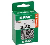 Vis à bois Spax torx A9J 3x30mm - 100 pièces