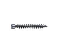 Vis à bois tête cylindrique empreinte torx acier zingué blanc entièrement filetées type wirox 8x280 boîte de 50 pièces