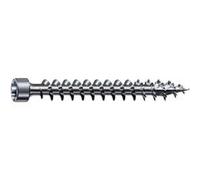 Vis à bois tête cylindrique torx acier zingué blanc entièrement filetée wirox ø8xl500mm boîte de 25 pièces - spax - zingué blanc G