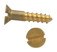 Vis à bois tête fraisée fendue laiton DIN 97 3,5X12 boîte de 200 - GFD - 102044