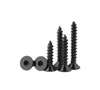 Vis à bois tête fraisée noire, M2 .3 .6 M3 M4 M5 M6, hexagonale autotaraudeuse, Extension de, 20 500 pièces(12mm,M2 (500PCS))