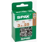 Vis à bois tête large torx Wirox Spax 3,5x25mm - 75 pièces