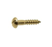 Vis GFD Vis à bois tête ronde fendue laiton DIN 96 4X35 boîte de 200 - - 104060