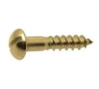 Vis GFD Vis à bois tête ronde fendue laiton DIN 96 4X35 boîte de 200 - - 104060