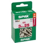 Vis à bois tête ronde Wirox Spax torx A9J 3,5x25mm - 100 pièces