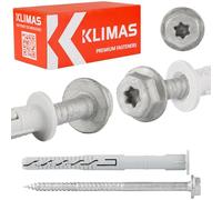 Vis à bois Torx - Cheville d'expansion avec col - Écartement 4 voies - 10 x 140 mm