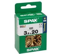 Vis à bois torx pz Spax jaune 3.5X20mm - 100 pièces