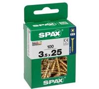 Vis à bois torx pz Spax jaune 3.5X25mm - 100 pièces