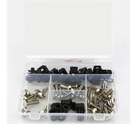Vis à boulon Pour BMW K1200LT K1200 LT K1200 LT K 1200 LT 2005 2006 2007 2008 2009 2010 Carénage Complet Kit De Boulons De Carénage Complet Vis Écrous En Acier Clips De Carénage ( Color : Silver )