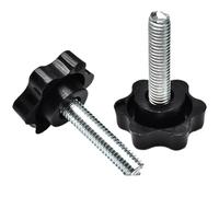 Vis à bouton à main en acier au carbone, boulon en plastique en forme d'étoile, filetage de serrage, poignée à pouce, Machine, boulons M4-M12(40mm,M12(Head 48mm)1pcs)