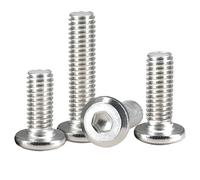 Vis À Bride 10pcs 304 Stainless Steel M3 M4 M5 M6 M8 Large Flat Hex Hexagon Socket Head Allen Screw Furniture Connector Joint Bolt(80mm,M3 (10pcs))