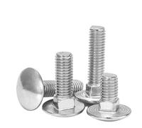 Vis À Bride Boulon de chariot M4 M5 M6 M8 M10 M12 10 à 150mm long, vis tête ronde en acier inoxydable 304 col carré, pièces(65mm x10pcs,M4)