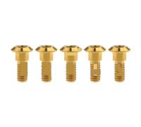 Vis À Bride Vis à boulon en titane M8 x 20 22 25 30 33mm, 5 pièces, tête douille hexagonale for boulons de Rotor frein(Gold,30mm)